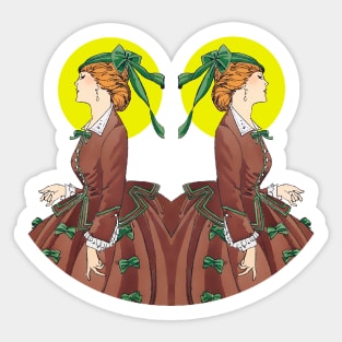 Stylish Chic and Very Wealthy 19th Century New York Woman Sticker